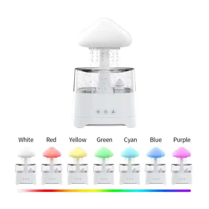 CH08 PRO 5 IN 1 Bluetooth Speaker with Colourful Raindrop Humidifier with 7 Colors